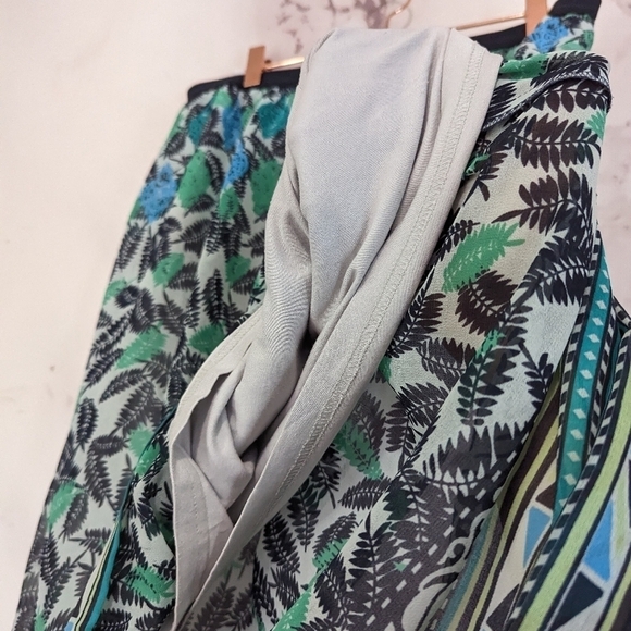 J Jill Skirt Womens XS Petite Maxi Cover Up Low Rise Boho Peasant Blue Elastic - Picture 14 of 16